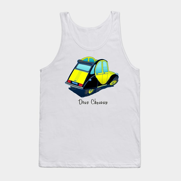 Classic Citroen Deux Chevaux Charleston Tank Top by Andres7B9